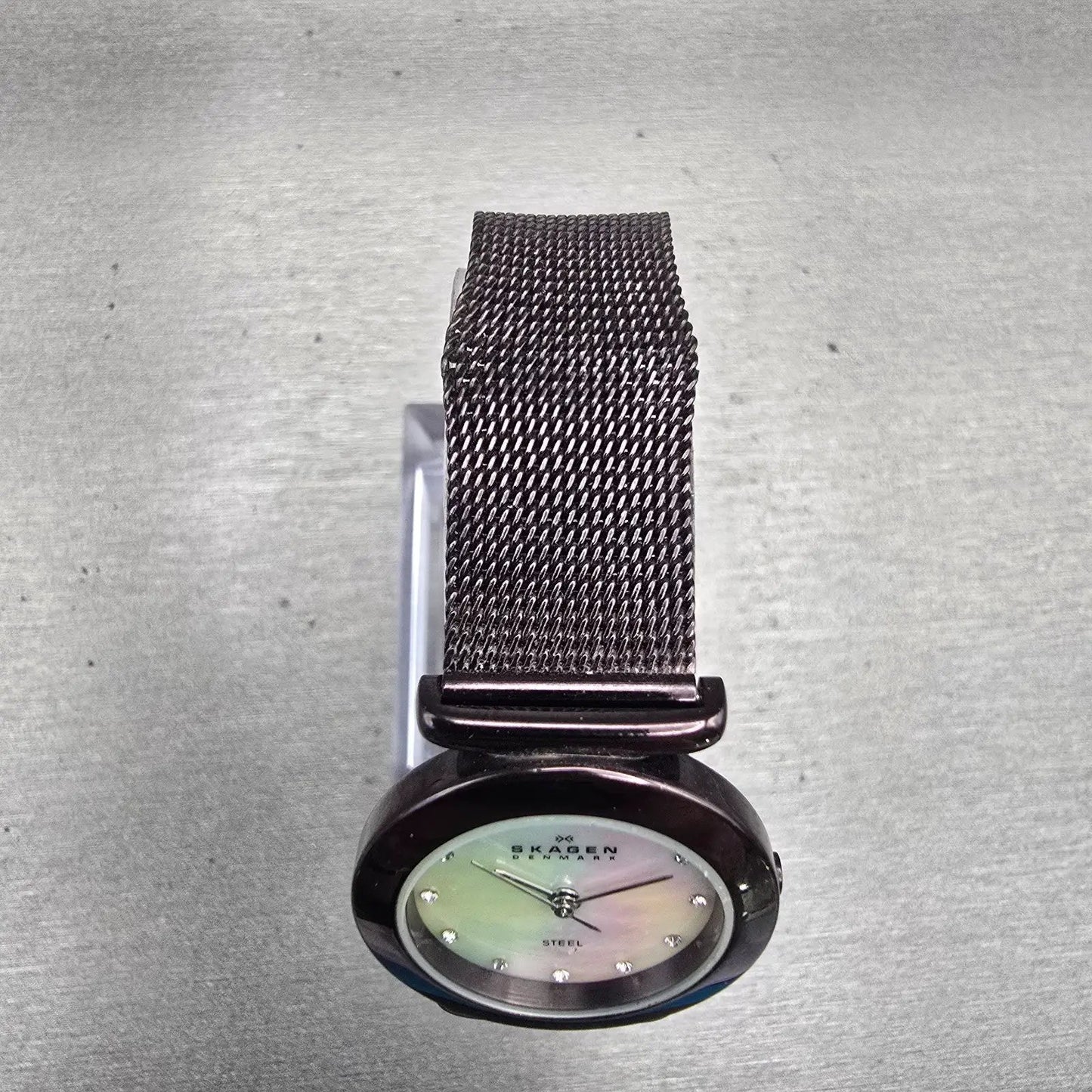 Skagen Denmark Watch Women 25mm MOP Dial Purple Tone Round 107SMMD New Battery4