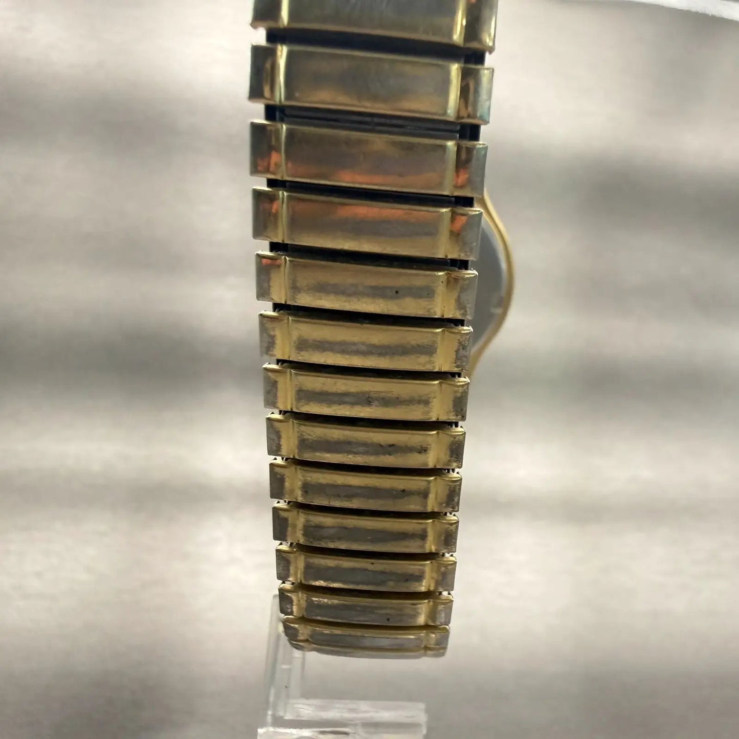 Seiko SQ Watch Men 34mm Gray Dial Gold Tone Daydate Round 5H23-7B09 New Battery7