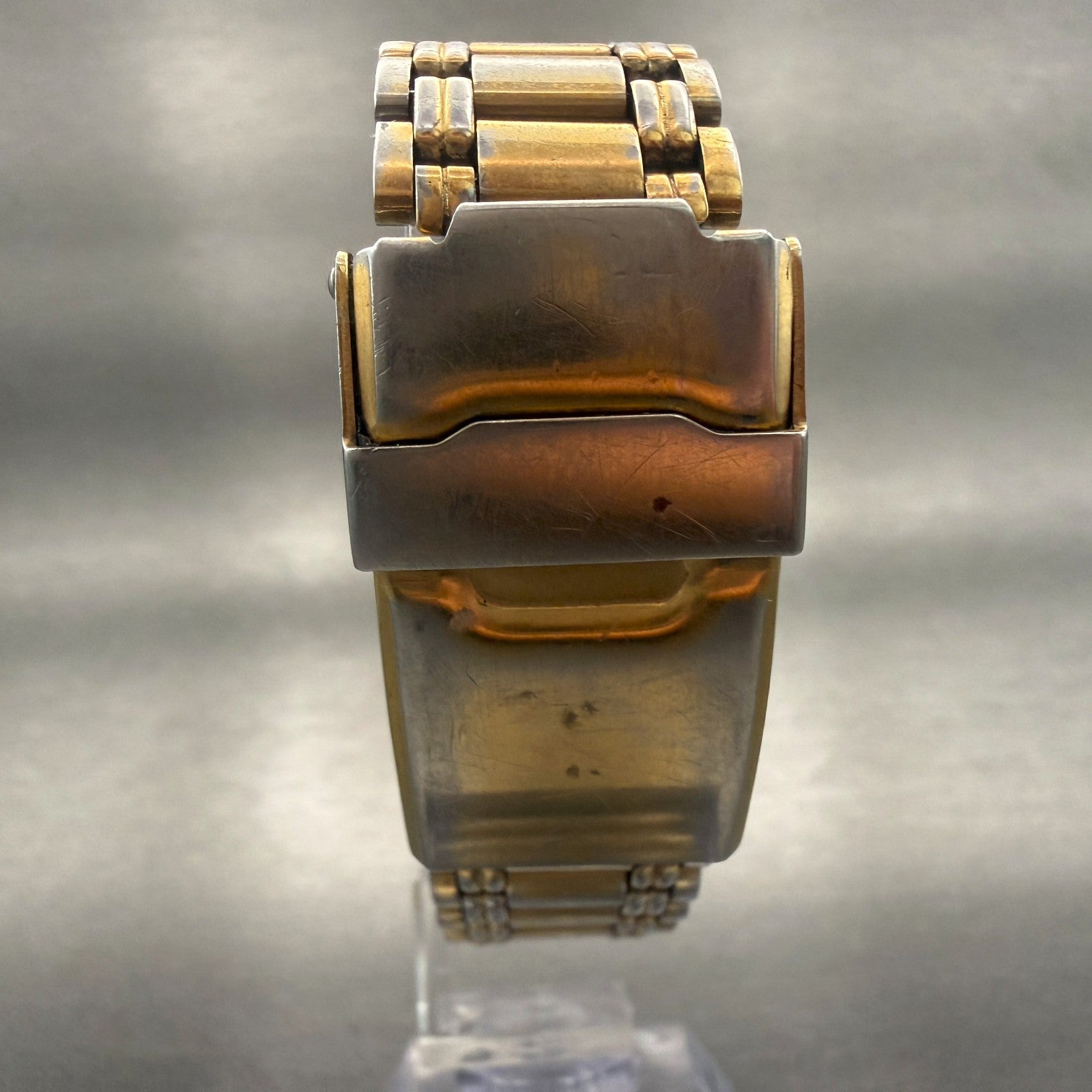 Bulova Watch Men 35mm White Dial Gold Tone Date Round Vintage New Batttery7