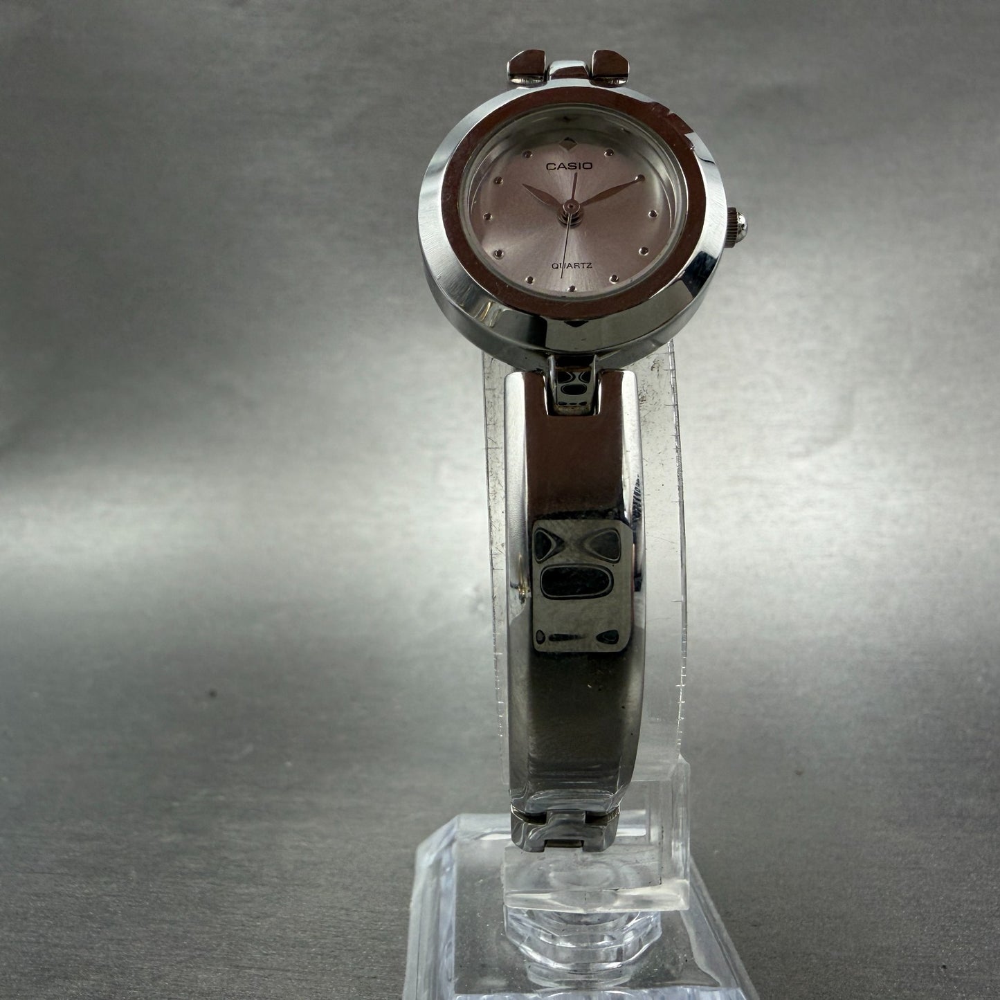 Casio Watch Women 24mm Silver Dial Silver Tone Round LTP-2025 New Battery5