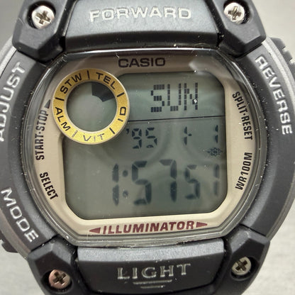 Casio Forester FT-120H Watch Men 40mm Digital Silver Tone Alarm Chrono New Batt1