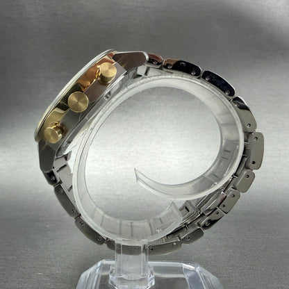 Movado Bold Chronograph Watch Men 42mm Silver Dial Two Tone Date 3600888 Box7