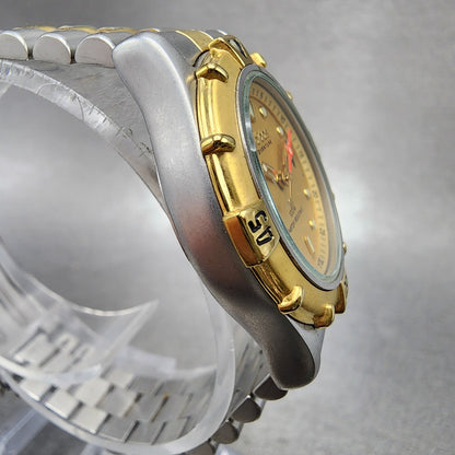 Adidas Adventure Dive Watch Women 29mm Gold Dial Two Tone Date Round New Battery3