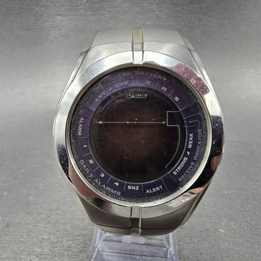 Casio Waveceptor WV-100J Watch Men 41mm Digital Steel Solar Alarm Chrono PARTS0