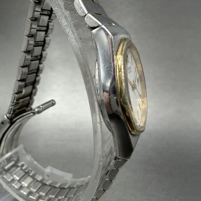 Seiko Watch Women 22mm White Dial Two Tone Date Round 2A22-0100 New Battery3