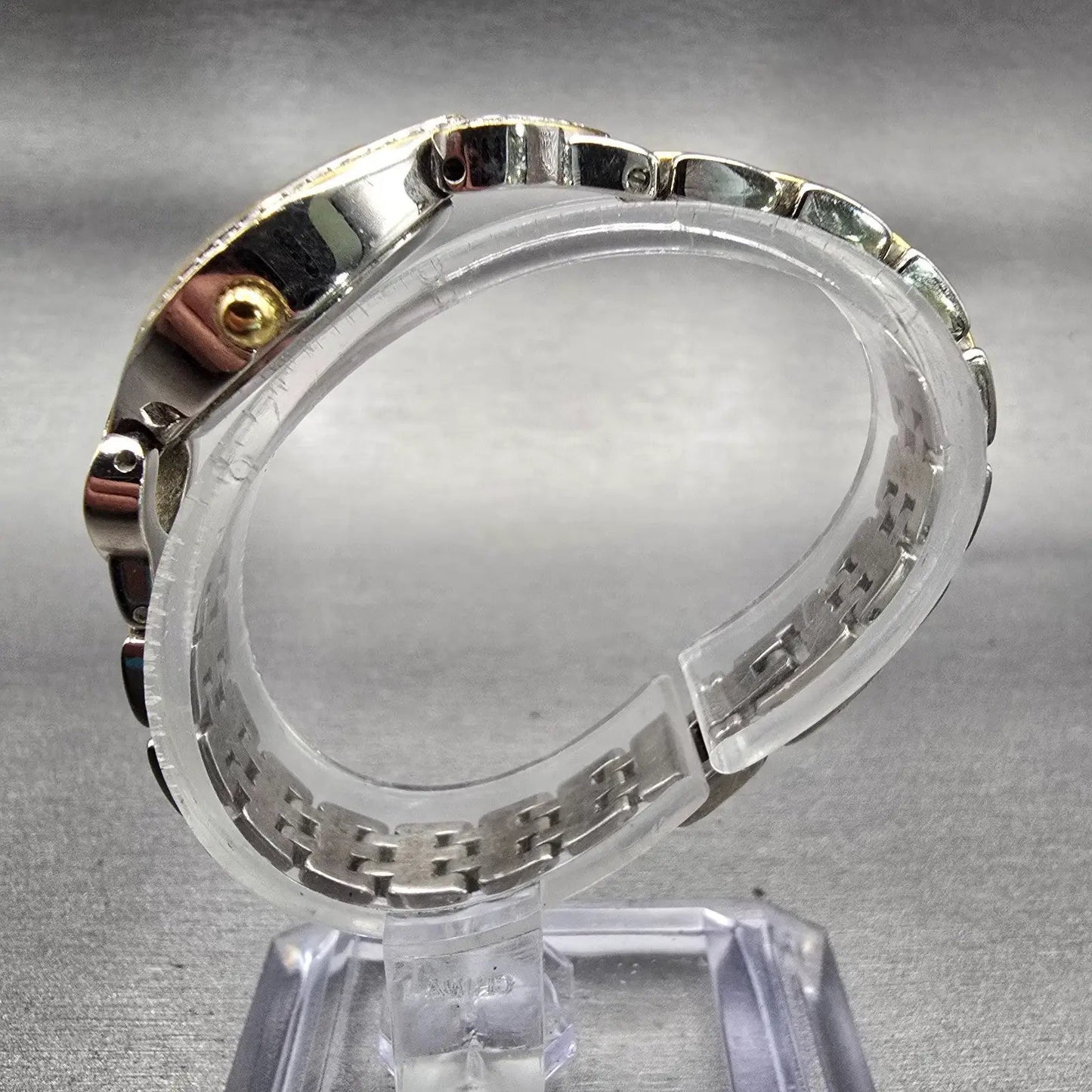 Bulova Caravelle Watch Women 18mm White Dial Silver Tone Gemmed 45L96 New Batt6