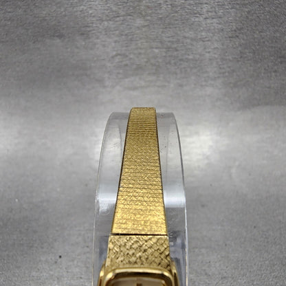 Seiko Tank Watch Women 13mm White Dial Gold Tone Rectangle 2e205010 New Battery4