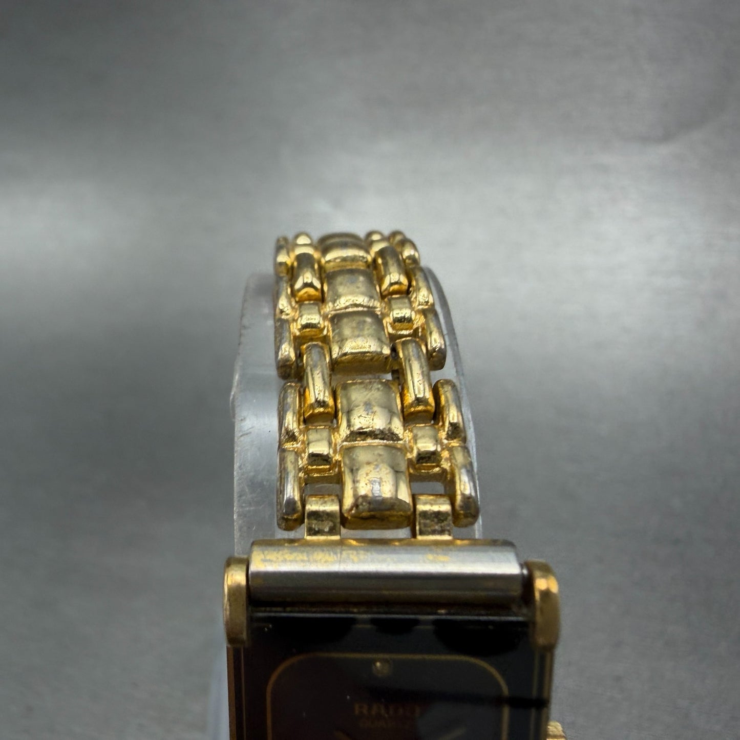 Rado Florence Tank Watch Women 17mm Black Dial Gold Tone 135.3156.2 PARTS5