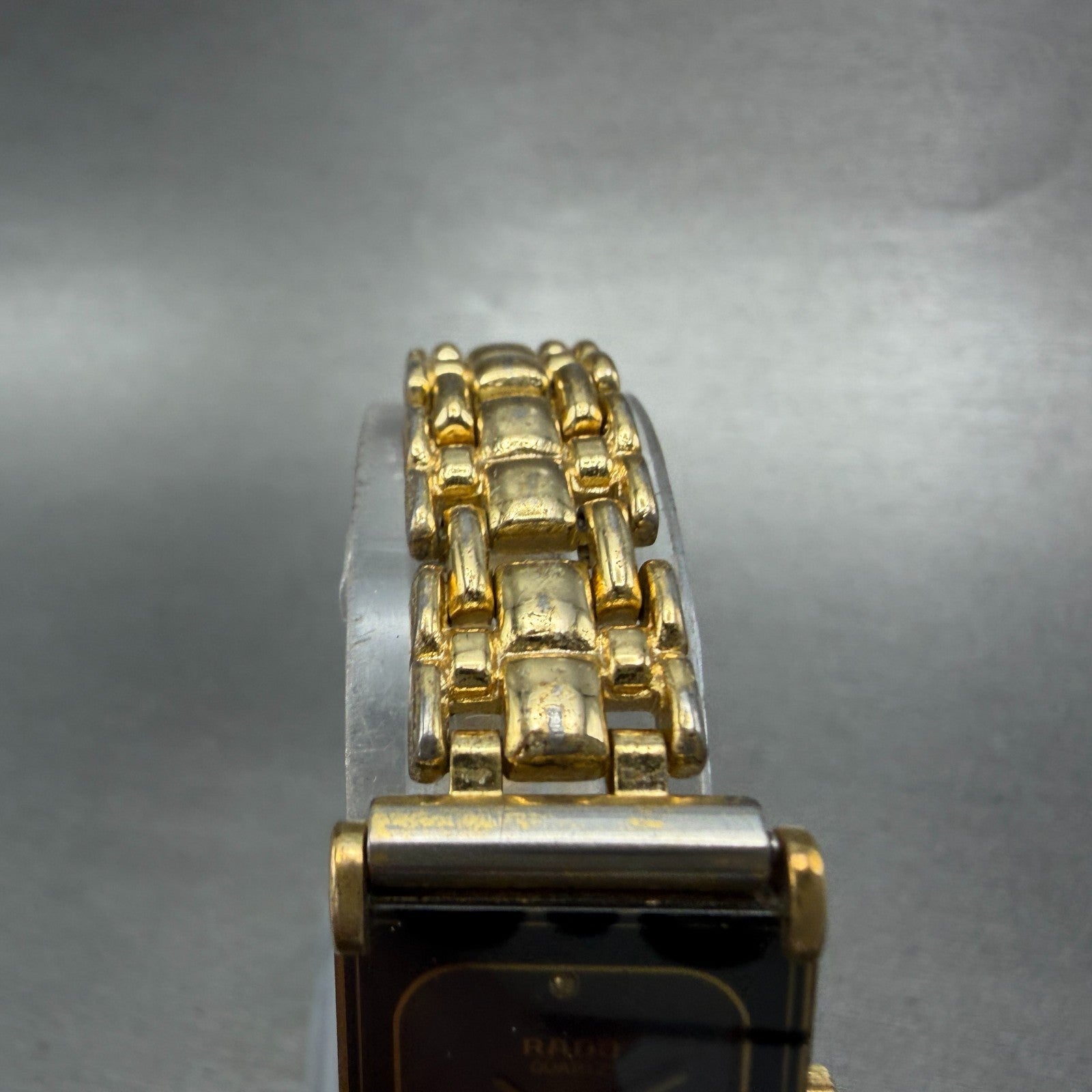 Rado Florence Tank Watch Women 17mm Black Dial Gold Tone 135.3156.2 PARTS5