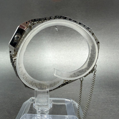 Citizen CQ Watch Women 17mm White Dial Silver Tone Rectangle 4-751922 New Batt6