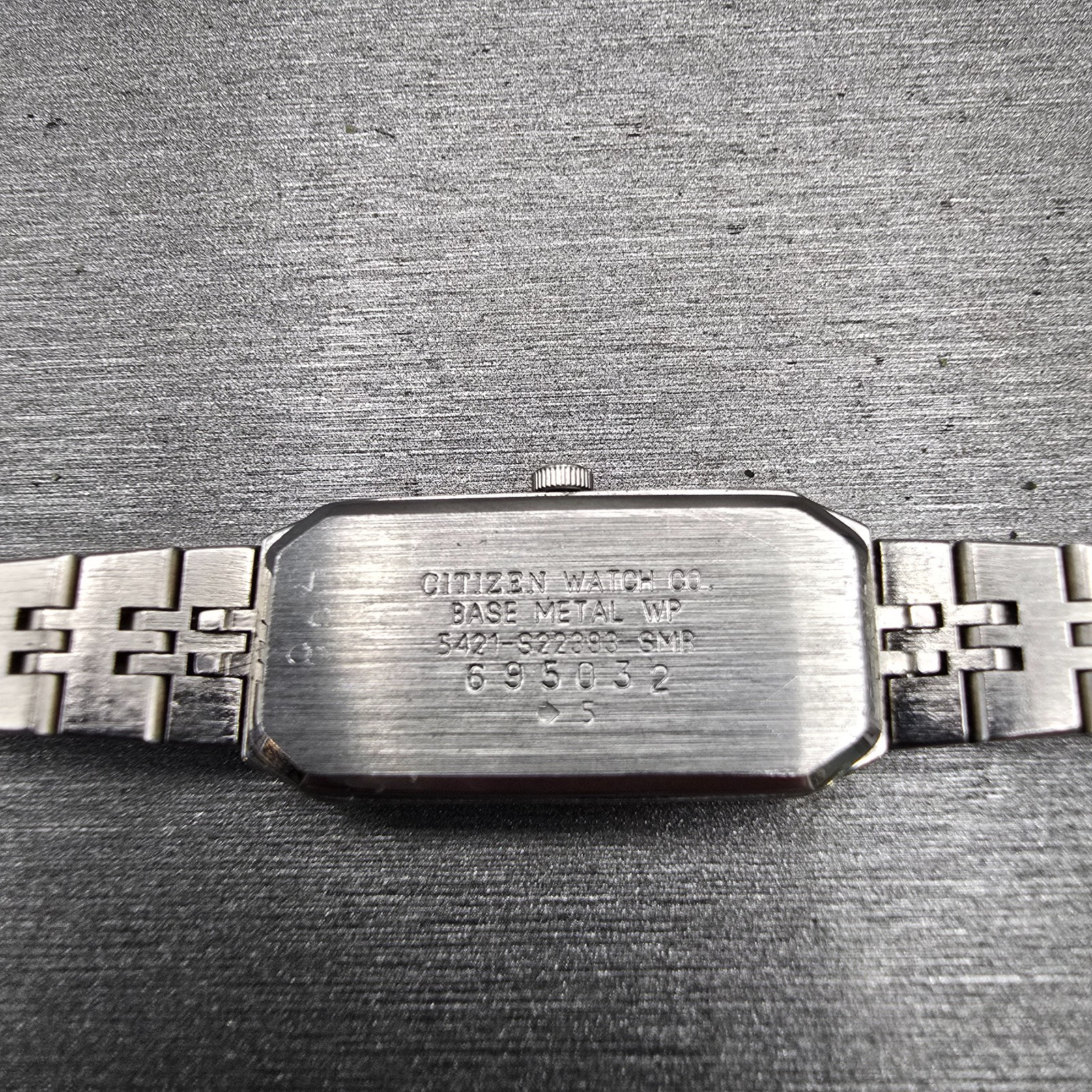 Citizen CQ Watch Women 13mm White Dial Silver Tone Rectangle 5421-S22393 New Bat10