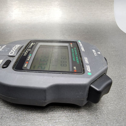Seiko SVAY006 Stopwatch Digital Gray Tone S1234000 New Battery W/Case3