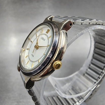 Seiko Alba Urban Watch Women 25mm White Dial Silver Tone Round NewBatt V401-0050
