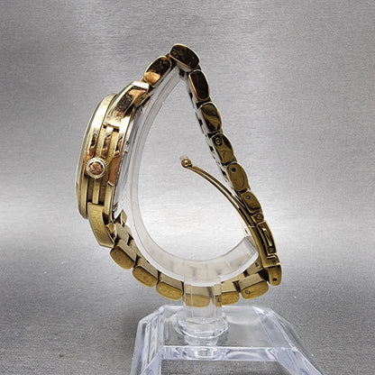 Michael Kors Watch Women 38mm Champagne Dial Gold Tone Date MK-5177 New Battery5