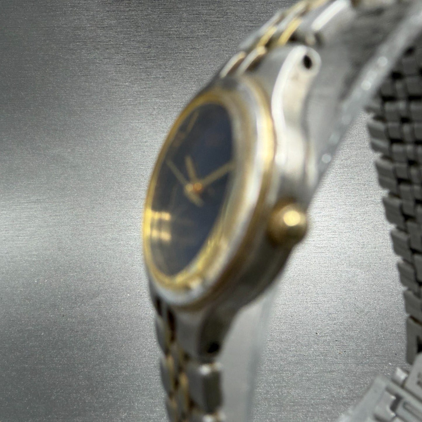 Citizen Watch Women 22mm Blue Dial Two Tone Round 5930-K04964 New Battery VTG2