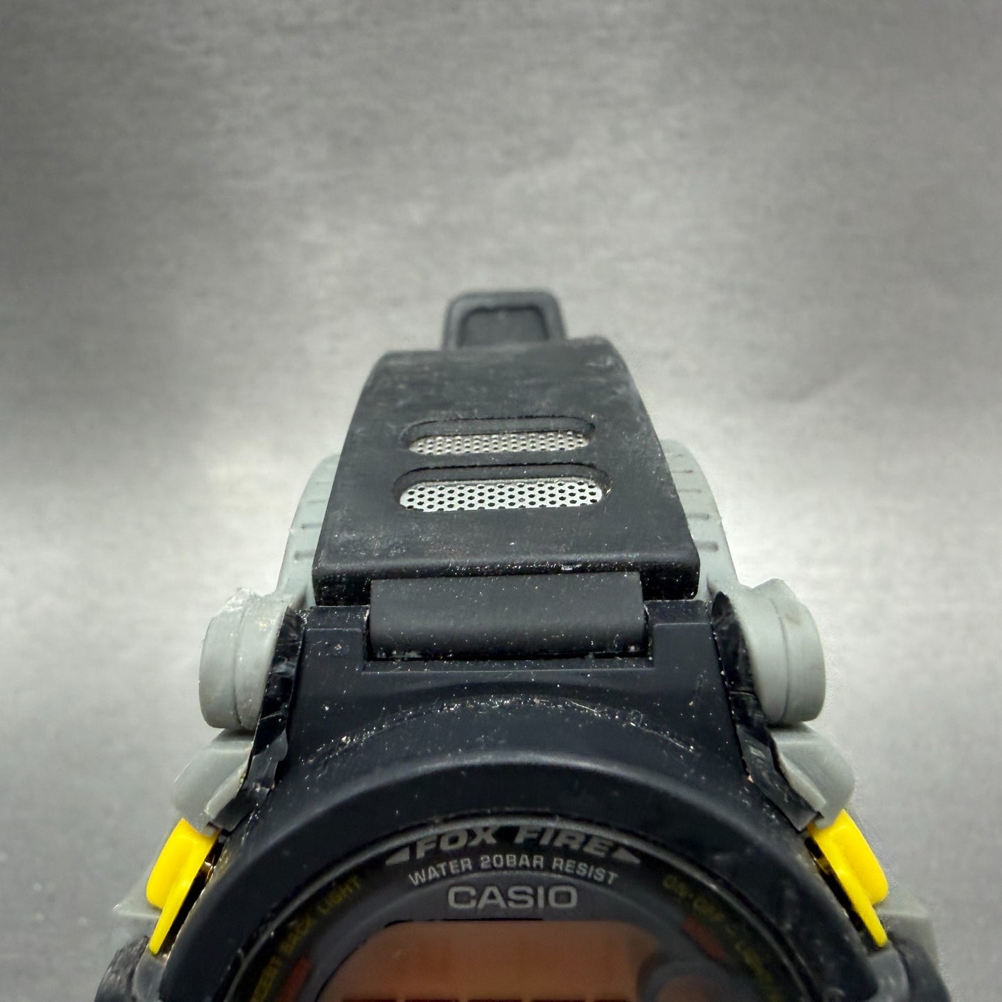 Casio G-Shock DW-002 Watch Men 48mm Digital Black Yellow Round Fox Fire New Batt4