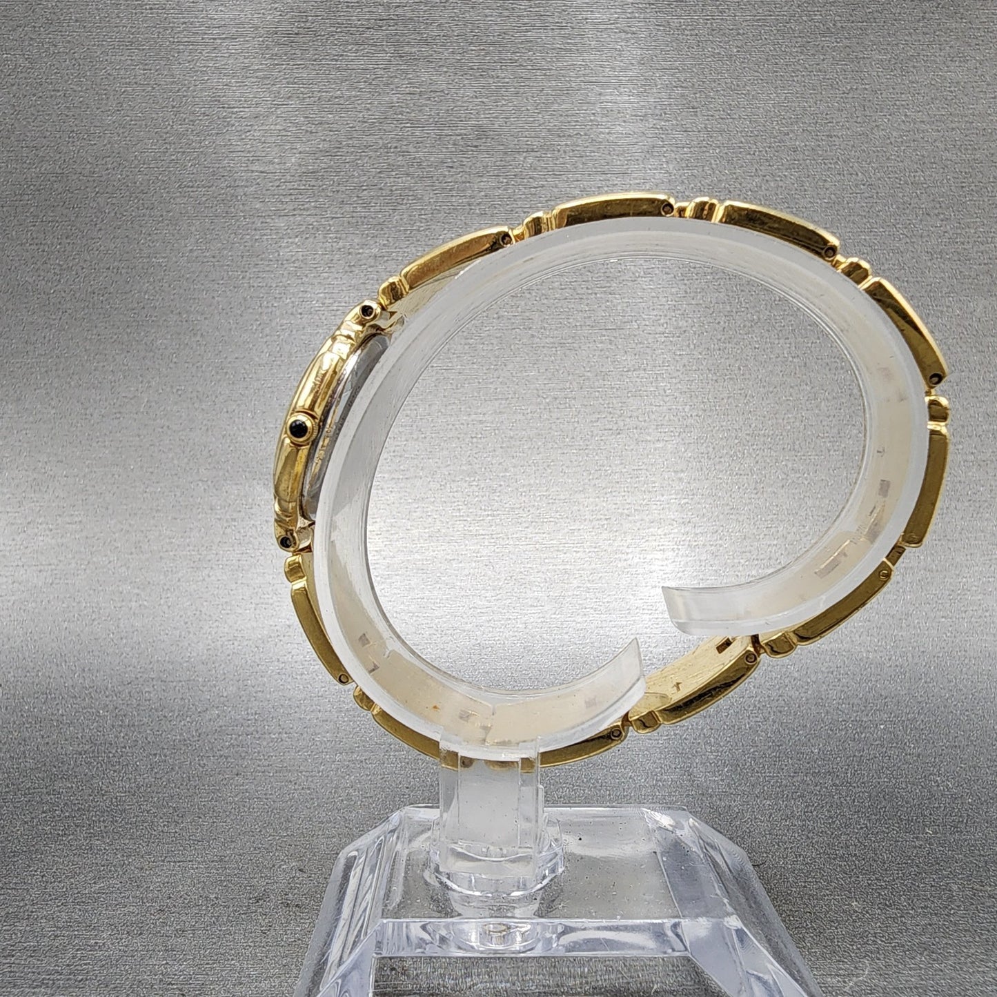 Bulova Watch Women 26mm Gold Dial Gold Tone Round 97P44 New Battery VTG6