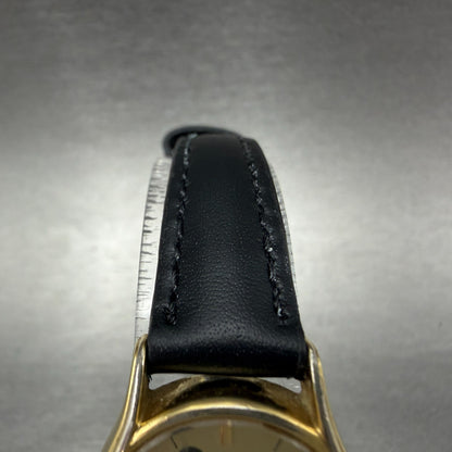Seiko Mickey Watch Women 22mm Champagne Dial Gold Tone Daydate 3Y03-0049 New Bat4