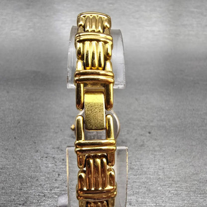 Seiko Watch Women 21mm Champagne Dial Gold Tone Round V400-1229 New Battery VTG7