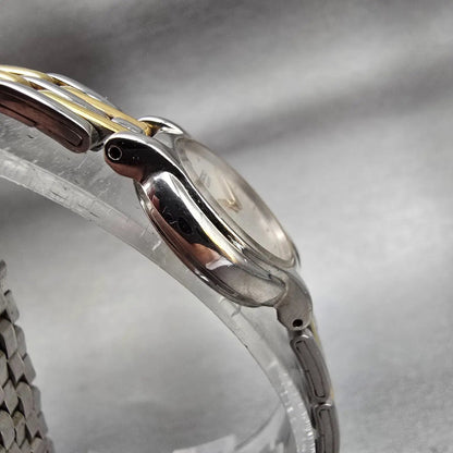 Seiko Watch Women 20mm Silver Dial Two Tone Round 1N00-0G69 New Battery Vintage3