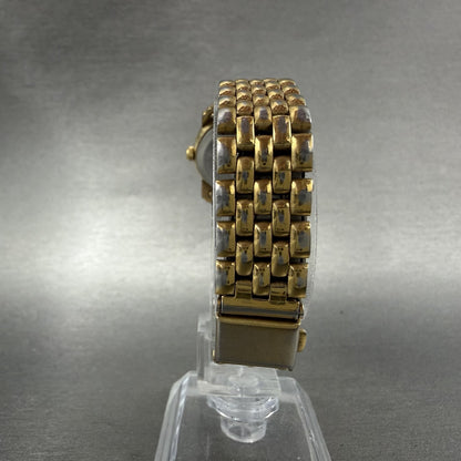 Bulova Watch Women 24mm White Dial Gold Tone Round 92E09 New battery7