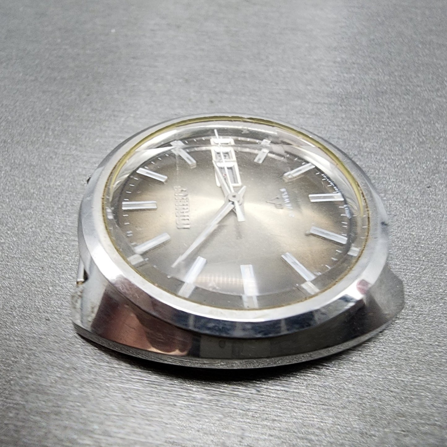 Orient Chrono Ace Automatic Watch Men 37mm Brown Dial Silver Tone Runs READ!!!!3