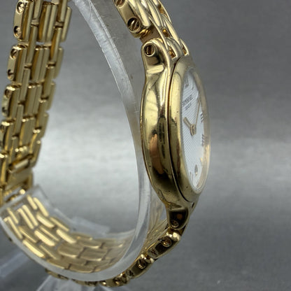 Raymond Weil Watch Women 24mm White Dial Gold Plated Date Round 9946 New Battery3