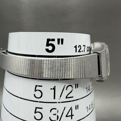 Seiko Watch Women 16mm White Dial Silver Tone Round 54200029 New Battery VTG AB10