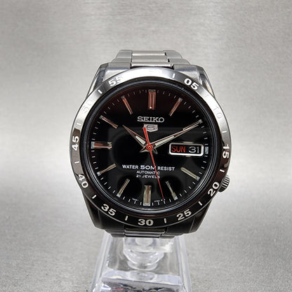 Seiko 5 Automatic 36mm Watch Men Black Dial Black Tone Daydate 7s2602t0 Runs2