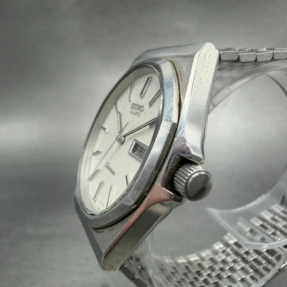 Seiko Chronos Watch Men 34mm Silver Dial Silver Tone Daydate 7433-7040 PARTS3