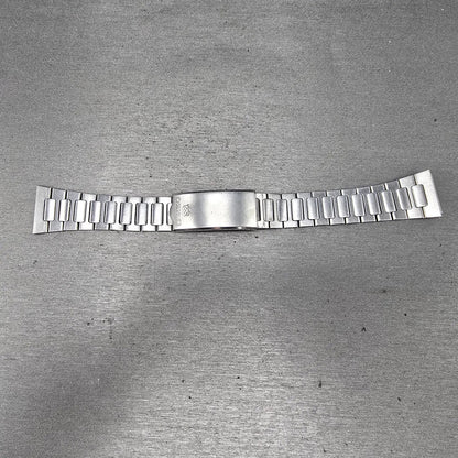 Seiko SQ Bracelet 19mm Stainless Steel Silver Tone Tri Folding Clasp READ!! Z3350
