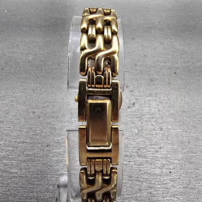 Seiko Watch Women 21mm Gold Dial Gold Tone Round 1N00-1E09 New Battery Vintage7