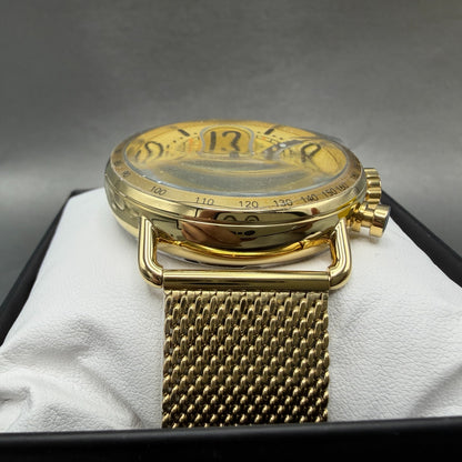 Invicta Speedway Chrono Watch Men 44mm Champagne Dial Gold Tone 69473 Mesh Band2