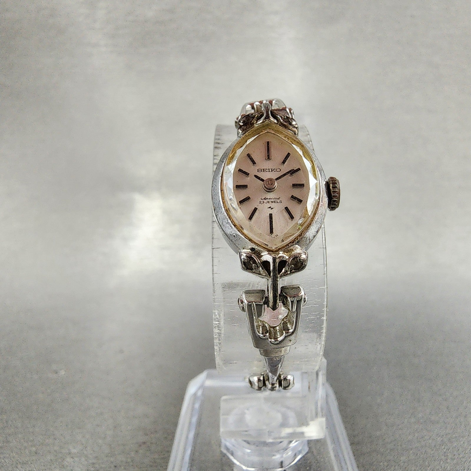 Seiko Special Watch Women 15mm White Dial Silver Tone Manual Wind 11407030 Runs5