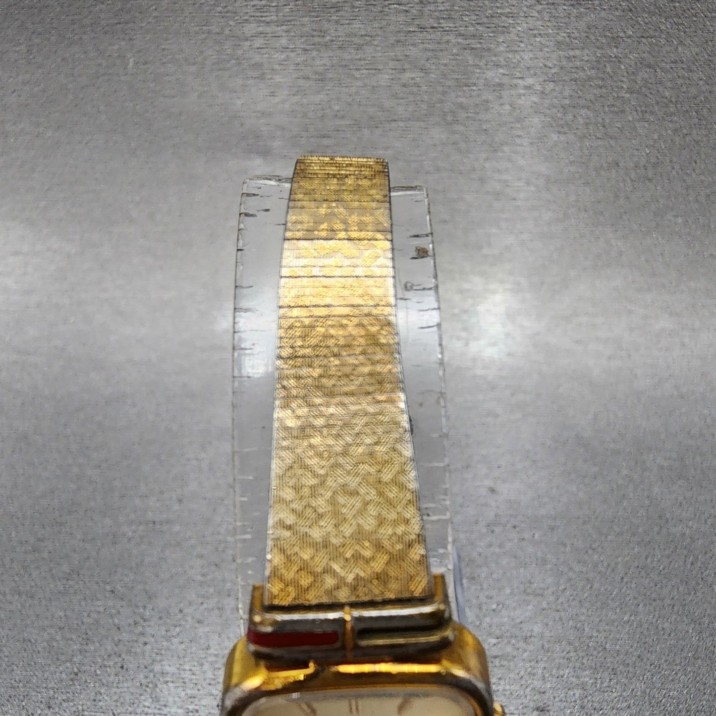 Seiko Watch Women 18mm Champagne Dial Gold Tone Rectangle 23206800 New Battery5