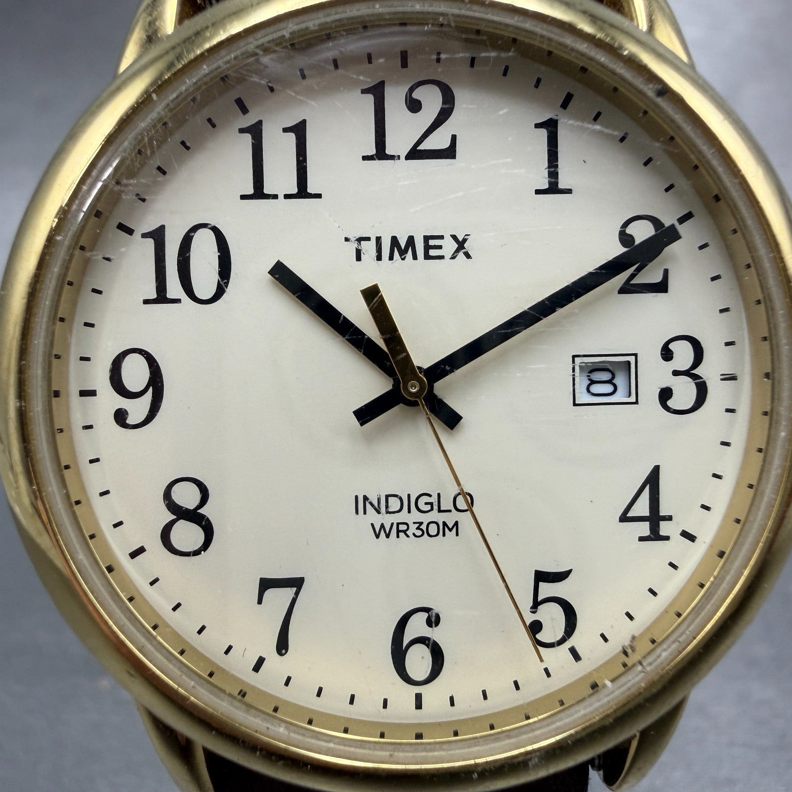 Timex Easy Raeder Watch Men 38mm White Dial Gold Tone Date TW2P75800 New Battery1