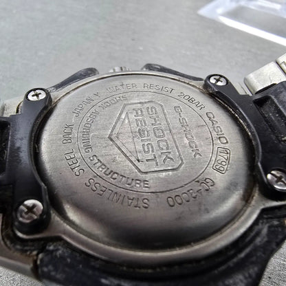Casio G-Shock GC-2000 Watch Men 45mm Black Dial Black Silver Round VTG PARTS10