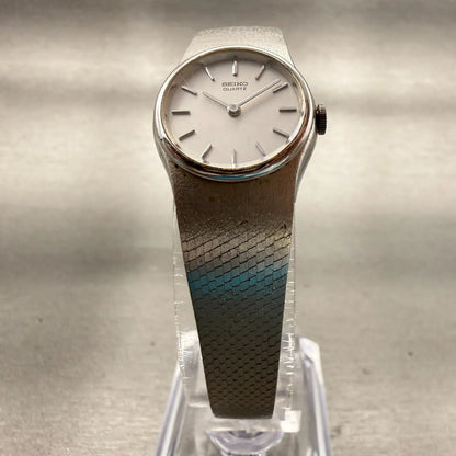 Seiko Watch Women 19mm Silver Dial Silver Tone Round 16-0079 Vintage New Battery5