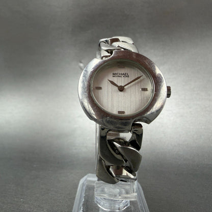 Michael Kors Watch Women 29mm Silver Dial Steel Round MK-4033 New Battery5