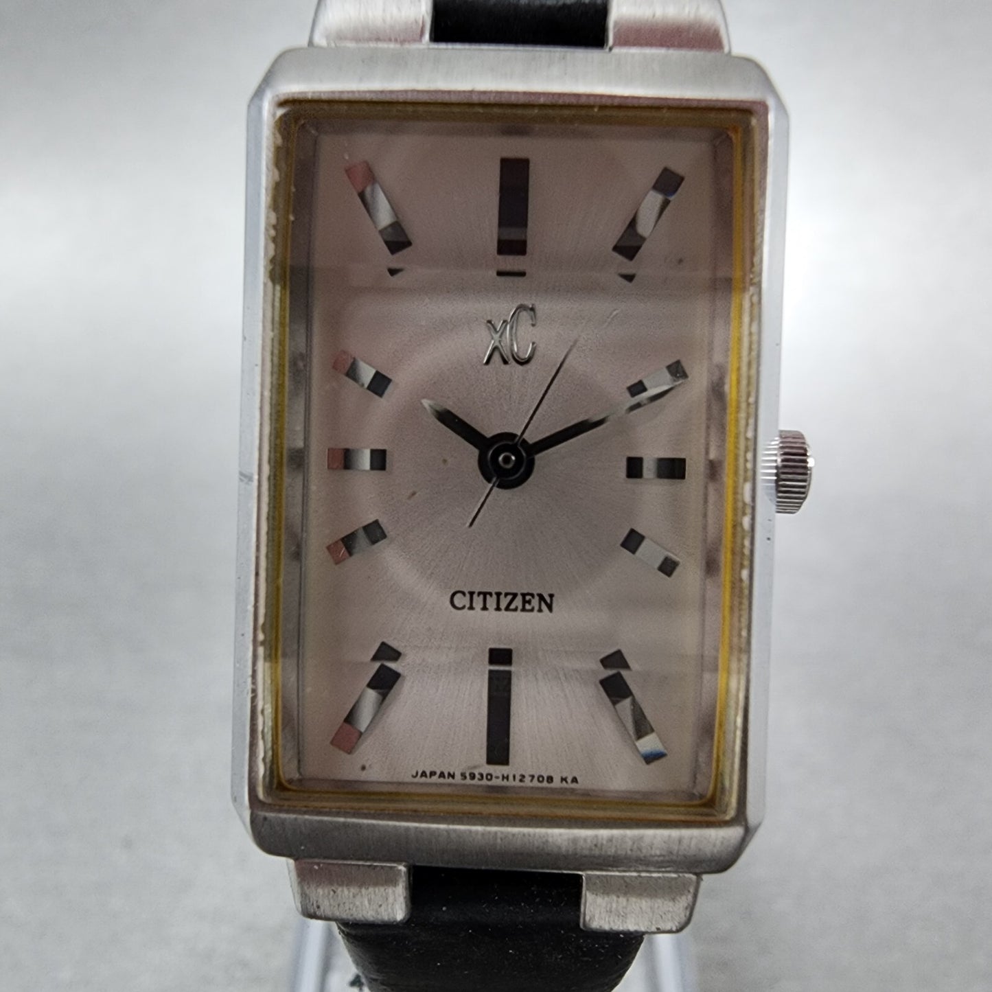 Citizen XC Tank Watch Women 19mm Silver Dial Silver Tone Rectangle New Battery