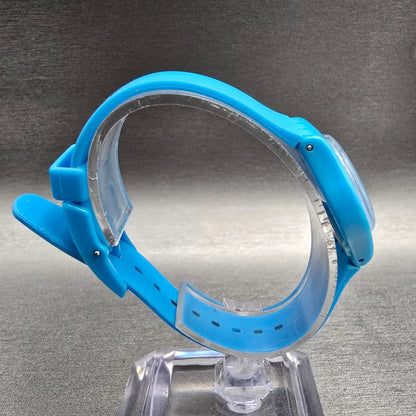 Swatch Lady Cyan Watch Women 25mm Blue Dial Blue Round LS112 New Battery VTG9