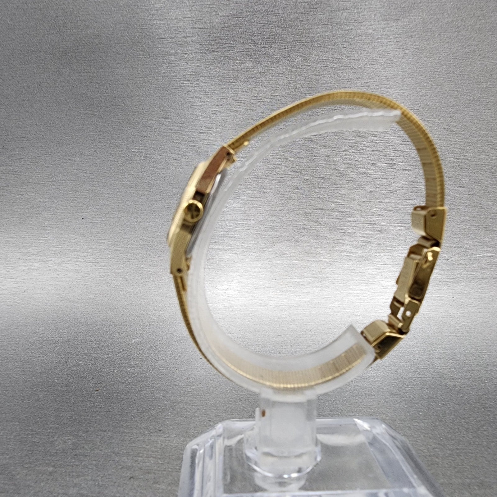 Seiko Watch Women 18mm Champagne Dial Gold Tone Round 14008019 New Battery6