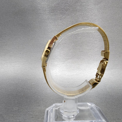 Seiko Watch Women 18mm Champagne Dial Gold Tone Round 14008019 New Battery6