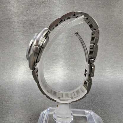 Seiko Watch Women 27mm White Dial Silver Tone Daydate Round 43030030 New Batt6