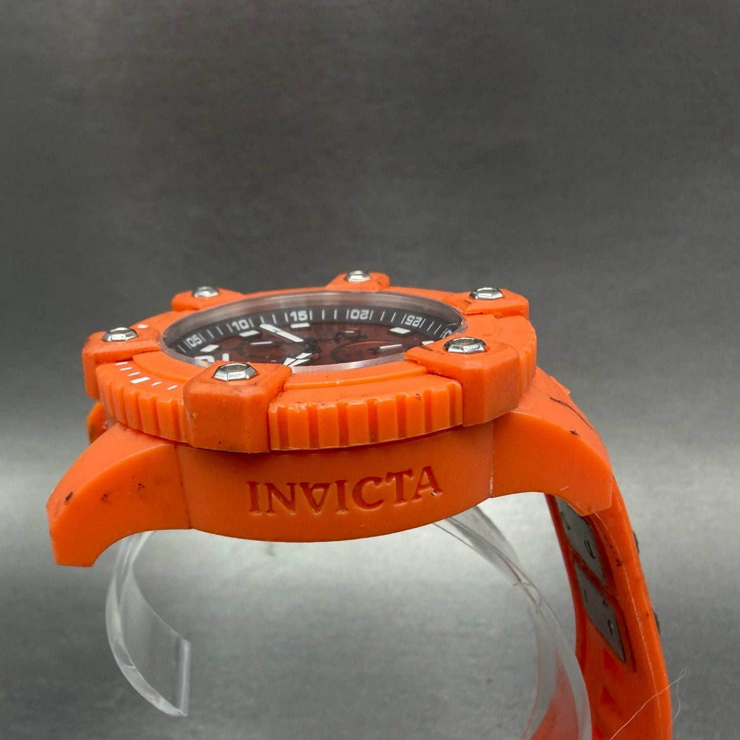 Invicta Reserve Octane Chrono Watch Men 49mm Orange Dial Orange Date 17291 Runs5