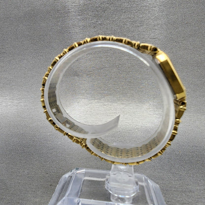 Seiko Tank Watch Women 16mm Champagne Dial Gold Tone 2c205449 New Battery8