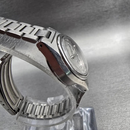 Seiko SQ Watch Women 23mm Silver Dial Silver Tone Daydate 3523-0039 New Battery)3