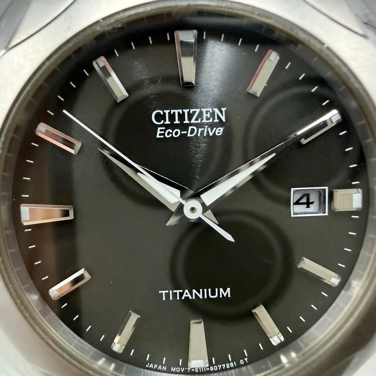 Citizen Eco-Drive Watch Men 38mm Black Dial Titanium Date Round BM6560-54H Runs1