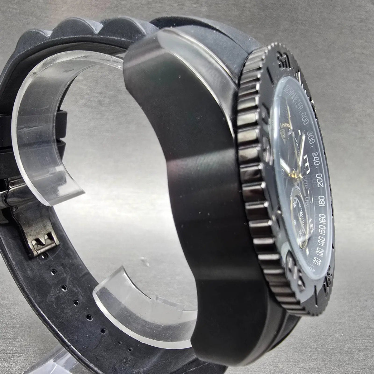 Swiss Legend Commander Chronograph Watch Men 46mm Black Daydate New Battery3