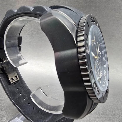 Swiss Legend Commander Chronograph Watch Men 46mm Black Daydate New Battery3
